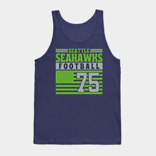 Seattle Seahawks 1975 American Flag Football Tank Top